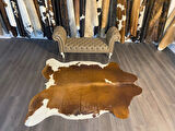 HAKİKİ DERİ DANA POSTU KAHVE - BEYAZ 190 x 235 - 0801000015