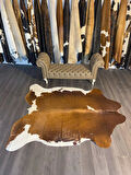 HAKİKİ DERİ DANA POSTU KAHVE - BEYAZ 190 x 235 - 0801000015