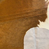 HAKİKİ DERİ DANA POSTU KAHVE - BEYAZ 190 x 235 - 0801000015