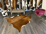 HAKİKİ DERİ DANA POSTU KAHVE - BEYAZ 185 x 205 - 0801000056