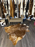 HAKİKİ DERİ DANA POSTU KAHVE - BEYAZ 180 x 205 - 0801000076