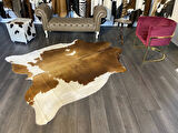 HAKİKİ DERİ DANA POSTU KAHVE - BEYAZ 185 x 230 - 0801000086