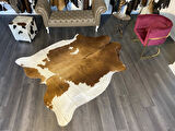 HAKİKİ DERİ DANA POSTU KAHVE - BEYAZ 185 x 230 - 0801000086
