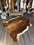 HAKİKİ DERİ DANA POSTU KAHVE - BEYAZ 210 x 245 - 0801000090