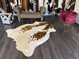 HAKİKİ DERİ DANA POSTU KAHVE - BEYAZ 175 x 215 - 0801000096