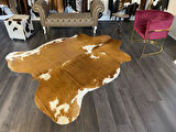 HAKİKİ DERİ DANA POSTU KAHVE - BEYAZ 205 x 245 - 0801000104