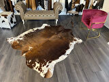 HAKİKİ DERİ DANA POSTU KAHVE - BEYAZ 185 x 205 - 0801000106