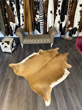 HAKİKİ DERİ DANA POSTU KAHVE - BEYAZ 180 x 215 - 0801000138