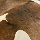 HAKİKİ DERİ DANA POSTU KAHVE - BEYAZ 205 x 260 - 0801000146