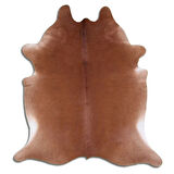 Hakiki Deri Dana Postu Düz Kahve 180 x 210 cm - 63026