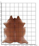 Hakiki Deri Dana Postu Düz Kahve 180 x 210 cm - 63026