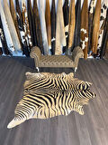 HAKİKİ DERİ DANA POSTU KAHVE ZEBRA 190 x 220 - 1101000015