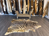 HAKİKİ DERİ DANA POSTU BEYAZ ZEBRA 190 x 235 - 1201000003