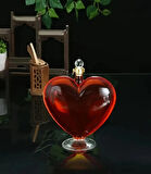 Atay Garage Kalp Şeklinde Şarap-Viski Sürahisi 500ml Ev Dekerasyon Parti Barlar İçin Harika