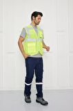 Orange Safety Mühendis Tipi Fileli İkaz Yeleği