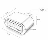 Flagen Macbook Pro Air Usb To Type-c Otg Uyumlu Metal Dönüştürücü Çevirici