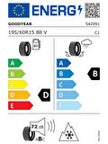 GOODYEAR 195/60R15 88V ULTRAGRIP 8 2022 KIŞ LASTİĞİ