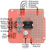 Ardumoto Motor Sürücü Shield  - L298P Motor Sürücü Modül