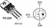 IRF540 - 28a 100v Mosfet - To220 Mofset