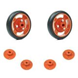 50x11mm Geçmeli Tekerlek Seti Kırmızı