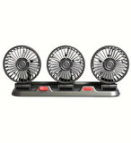 Atay Garage 3 Kafalı Vantilatör 12 Wolt Çıkışlı Arabada Karavanda Evde Kullanıma Musait