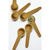 6'lı Ahşap Mini Ölçek Kaşığı Baharat Kaşığı 7 cm