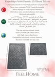 Kapadokya Yumuşacık Süper Emici 2'li 100% Pamuk Ultra Lüks Banyo Paspası Seti Gri