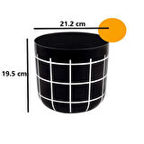 Omnipazar KRS-213 Dekoratif Karo Desenli Saksı 4.8 Litre No 3
