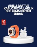 Watch 9 Max Akıllı Saat ve Kablosuz Kulaklık Seti 2 Kordonlu Sesli Görüşme Özellikli - Lisinya