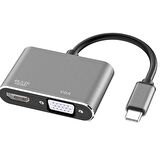 USB Type C To Hdmi VGA 3.1 4K Çevirici Dönüştürücü Adaptör
