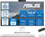 Asus V470VAK Intel Core I7-13620H 24GB Ddr5 1tb SSD 27'' Fhd 100Hz 300NITS Freedos  Beyaz Allınone Bilgisayar ABI716512W0DF08+ZETTAUSBBELLEK