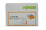 Wago 3 No Buat Klemensi Geçmeli 3x2.5mm 2273-203 (100 Adet)