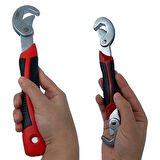 By Nevser® Çok Fonksiyonlu Ergonomik  Ayarlanabilir Büyük Küçük Akıllı Pense Anahtar 2li Set