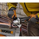 WORX WX813 20Volt 4.0Ah. Li-ion Tek Akülü 115mm Kömürsüz Profesyonel Şarjlı Avuç Taşlama 