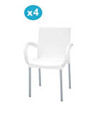 Omnipazar MT-CF880 Mare Plastik Bahçe Balkon Koltuk Sandalye 4'lü Set 