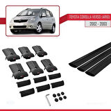 Toyota Corolla Verso (E120) 2001-2004 Arası ile Uyumlu FLY Model Ara Atkı Tavan Barı Siyah 3 Adet