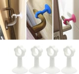 Kyrotech 4’lü Vantuzlu Kapı Kolu Stoperi, Silikon Duvar Koruyucu Tampon, Esnek Darbe Emici, Kapı Kolu Duvar Koruma Pedi, Sessiz ve İz Bırakmayan Tasarım Beyaz