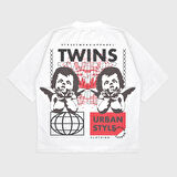 Oversize 'Twıns' T-Shırt