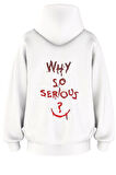 Oversize 'Why So Serıous' Baskılı Kapşonlu Hoodie Sweatshirt