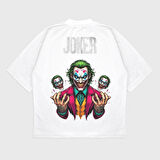 Oversize 'Joker' Baskılı T-Shırt