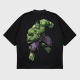 Oversize 'Hulk' Baskılı t-shirt