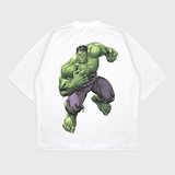Oversize 'Hulk' Baskılı t-shirt