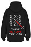 Oversize 'o,x,o' Baskılı Kapşonlu Hoodie Sweatshirt