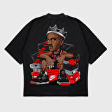 Oversize 'Michael Jordan' Baskılı T-Shırt