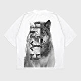 Oversize 'Kurt' Baskılı T-Shırt