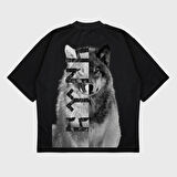 Oversize 'Kurt' Baskılı T-Shırt