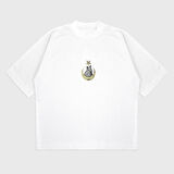 Oversize 'Güç' Baskılı T-Shırt