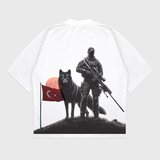 Oversize 'Güç' Baskılı t-shirt