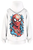 Oversize 'Spider-man' Baskılı Kapşonlu Hoodie Sweatshirt