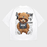 Oversize 'Don Vıtone' Baskılı Bisiklet Yaka T-Shırt